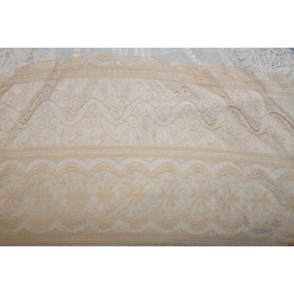 Ryu Ladies S Cream Lace Trim Blouse 3/4 Bell Sleeves Tunic Boho Fairy Cottage - Picture 10 of 13